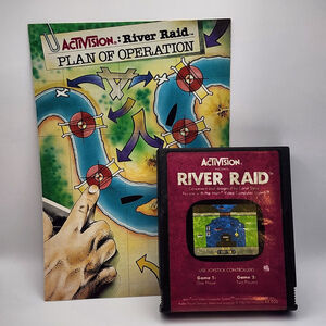 River Raid (Atari 2600 1982 W/ Manual / Map Tested) AX020 Arcade Game Vintage +